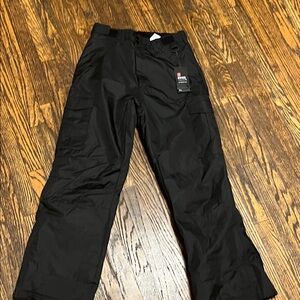 Men's Black Cargo Snow Pants